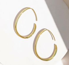22k gold plated Hoop earring, Brass Handmade jewelry for wholesale